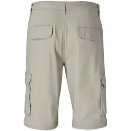 Mens Cargo Zip Off Pants Stone Short Back